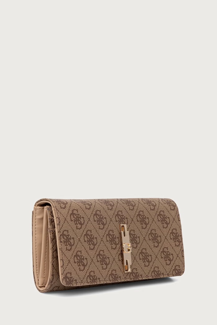 Guess Portfel damski z imitacji skóry YVONNE SWSG23.78155 beżowy AW26