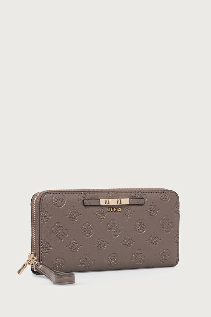 Guess portfel damski z imitacji skóry CARMELLA SWPD22.25146 beżowy AW26