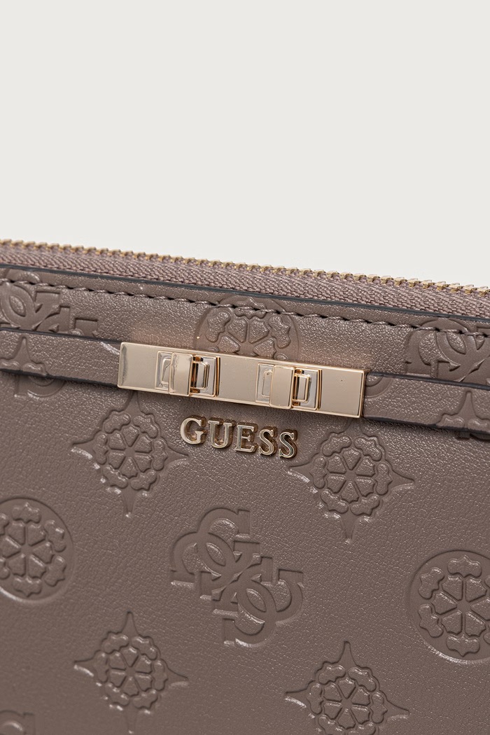 Guess portfel damski z imitacji skóry CARMELLA beżowy SWPD22.25146