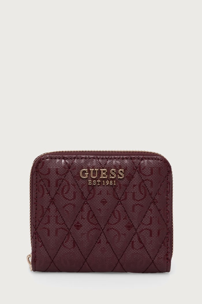 Guess portfel damski z imitacji skóry TAMARA bordowy SWGG23.23137