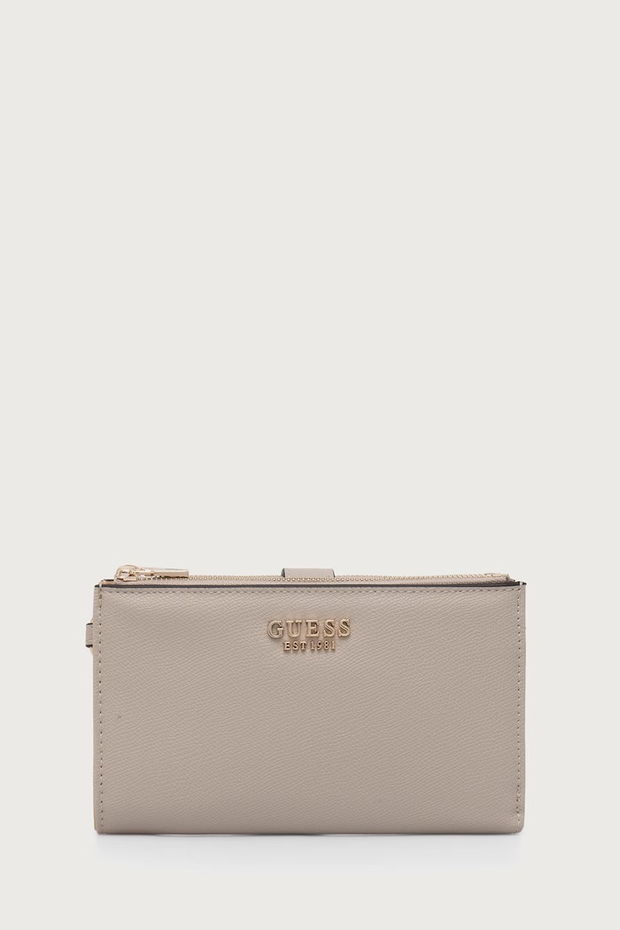 Guess portfel damski z imitacji skóry AMORETTE beżowy SWBG78.98157