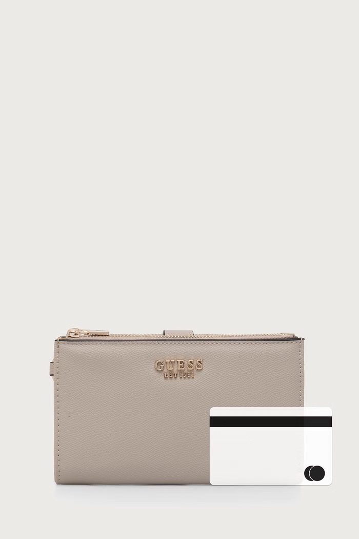 Guess portfel damski z imitacji skóry AMORETTE SWBG78.98157 beżowy