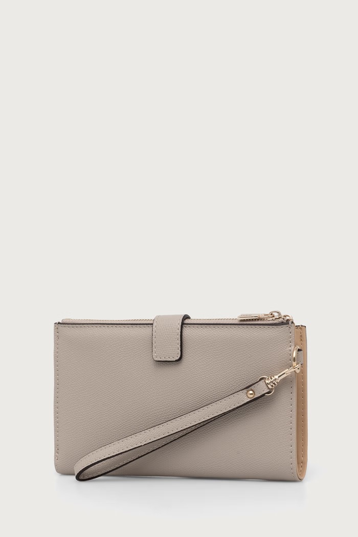 Guess portfel damski z imitacji skóry AMORETTE SWBG78.98157 beżowy AW26