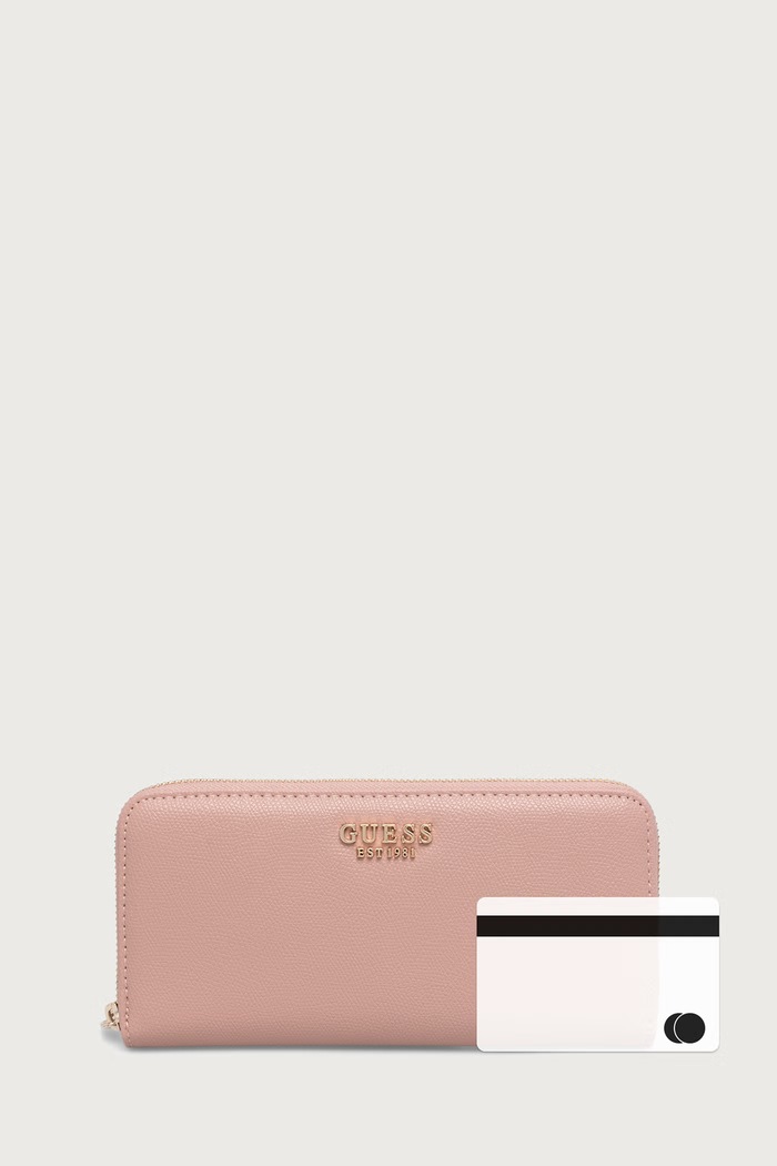 Guess portfel damski z imitacji skóry AMORETTE SWBG78.98146 różowy
