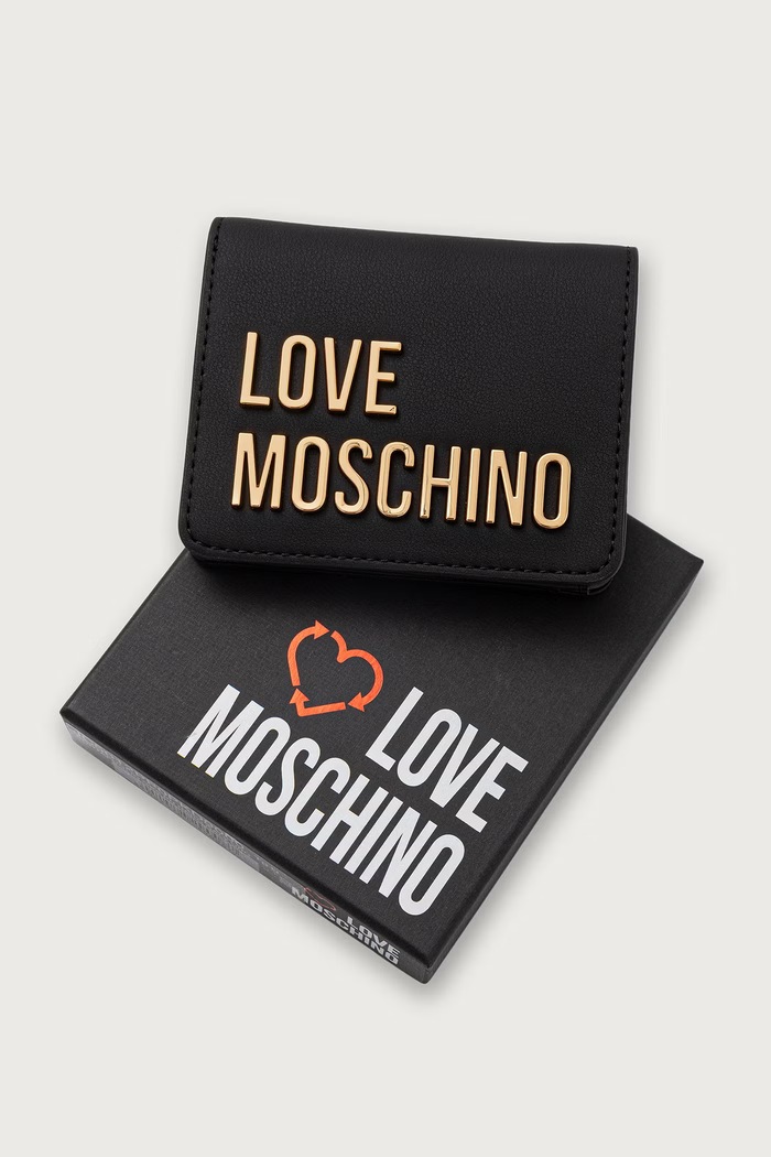 Portfel damski z imitacji skóry Love Moschino JC5612PP0PKD0000 czarny