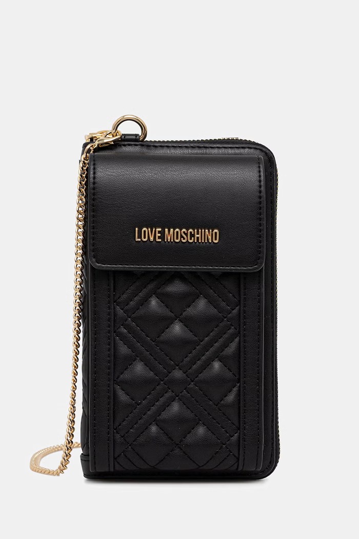 Love Moschino portfel damski z imitacji skóry czarny JC5682PP1PLA0000