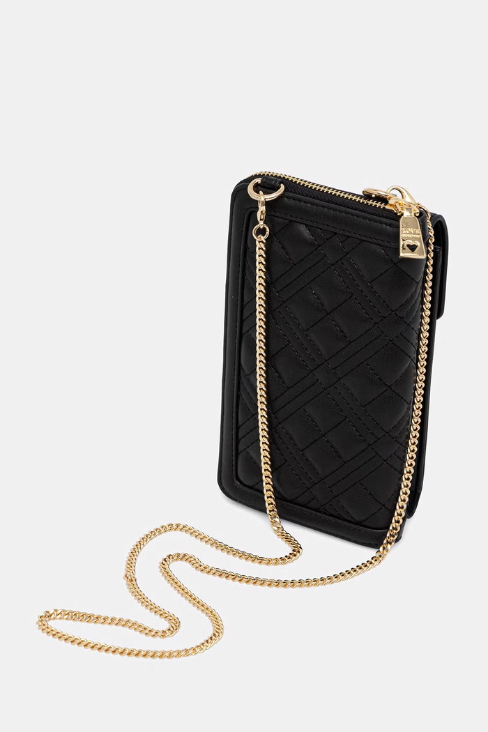 Akcesoria Love Moschino portfel damski z imitacji skóry JC5682PP1PLA0000 czarny