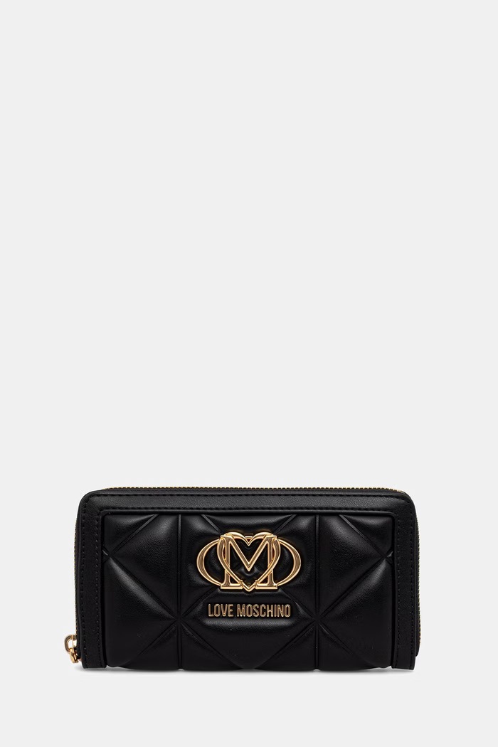 Love Moschino portfel damski z imitacji skóry czarny JC5644PP1PLC0000