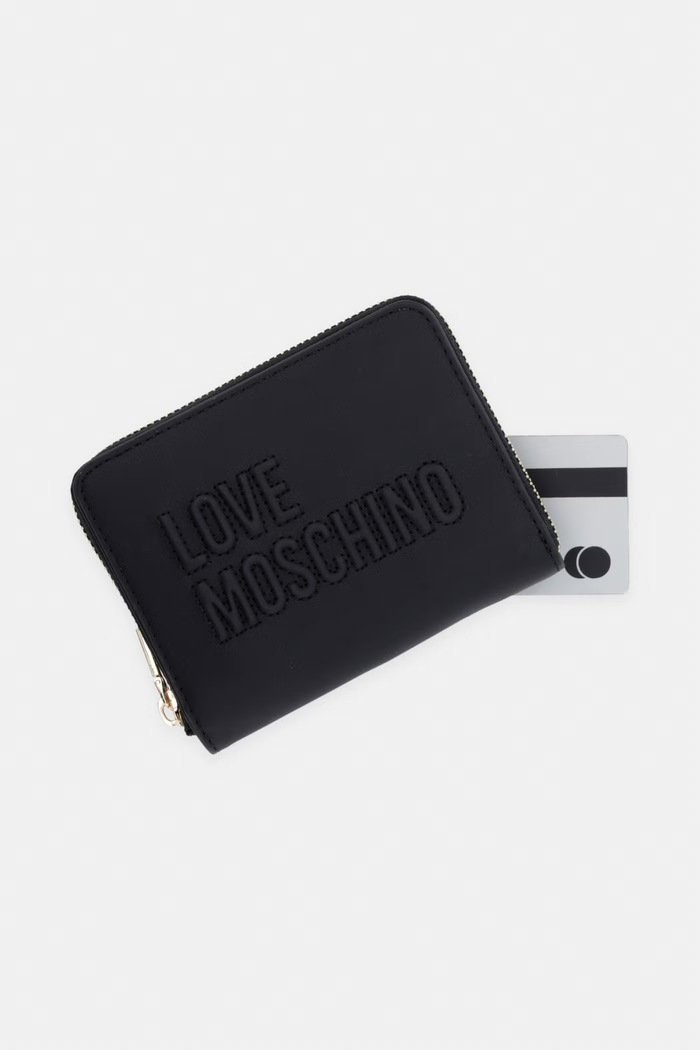 Love Moschino portfel damski z imitacji skóry czarny JC5502PP1PLE0000