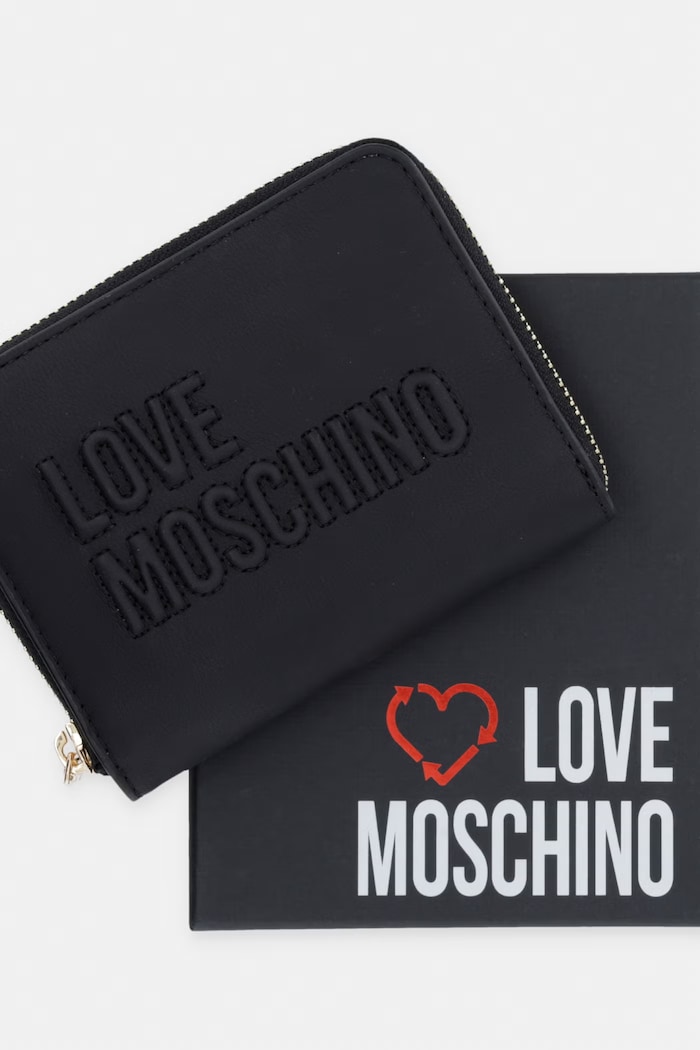 Love Moschino portfel damski z imitacji skóry JC5502PP1PLE0000 czarny