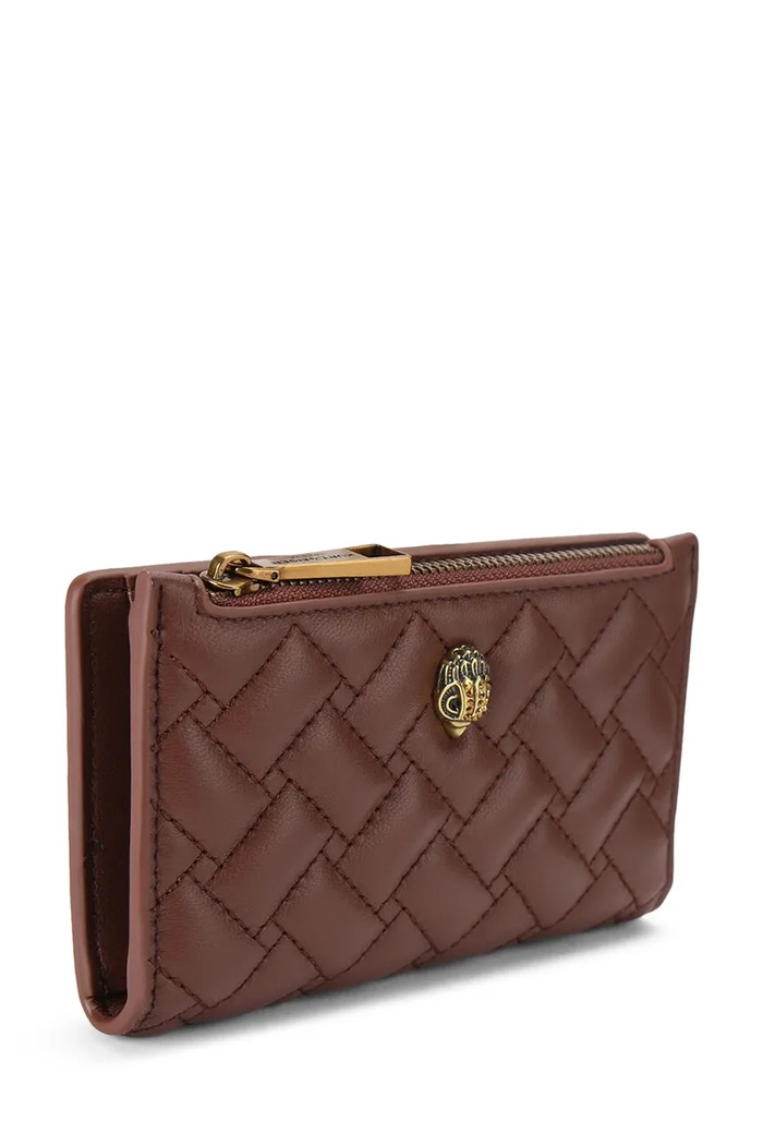 Kurt Geiger London portfel damski skórzany KENSINGTON 4703954109 bordowy AW26