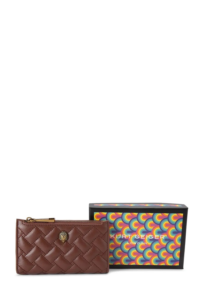 Kurt Geiger London portfel damski skórzany KENSINGTON 4703954109 bordowy