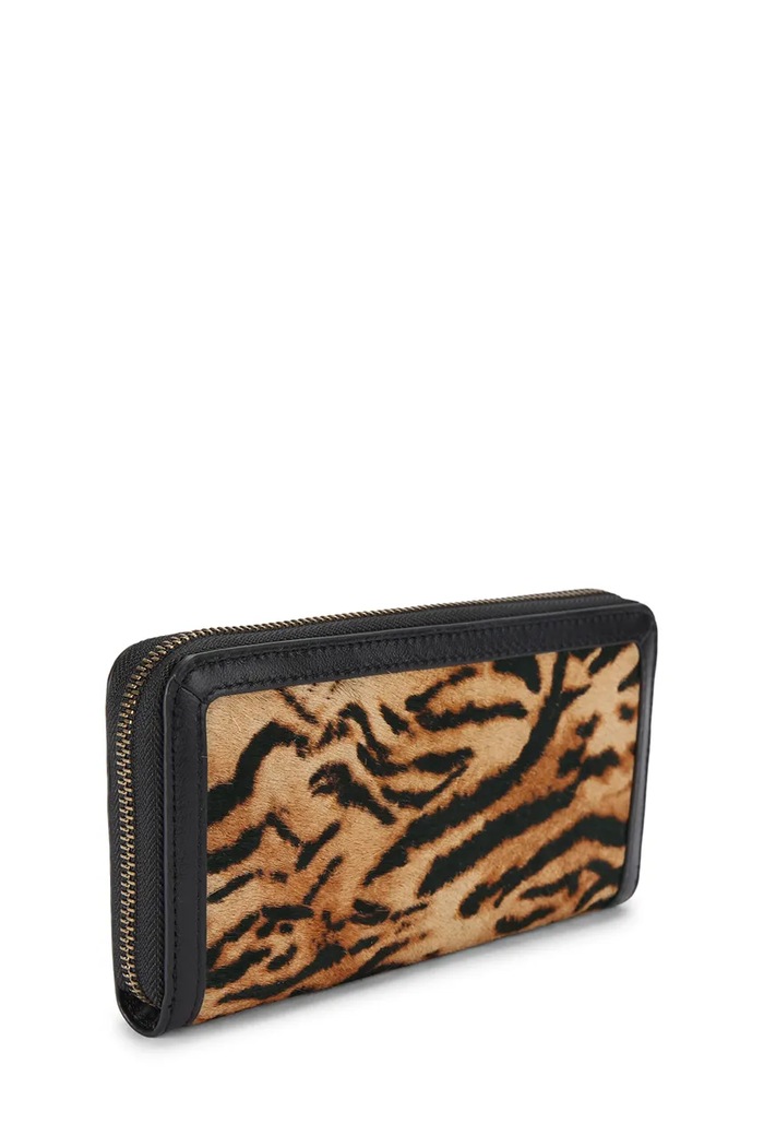 Akcesoria Kurt Geiger London portfel damski skórzany SHOREDITCH 5833346189 brązowy