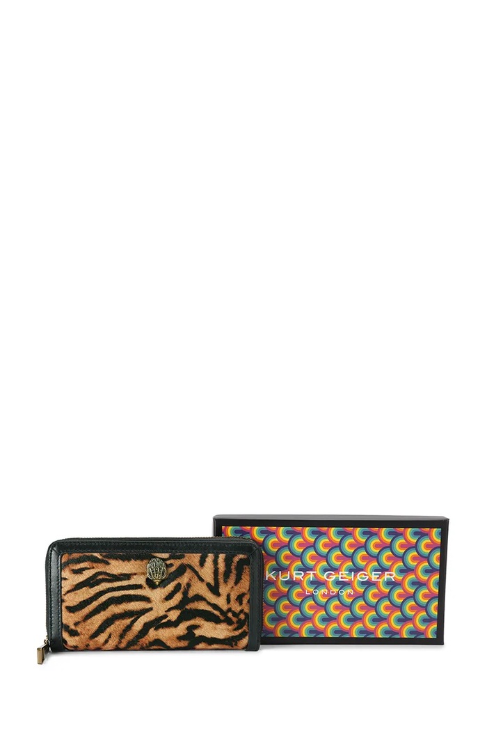 Kurt Geiger London portfel damski skórzany SHOREDITCH 5833346189 brązowy