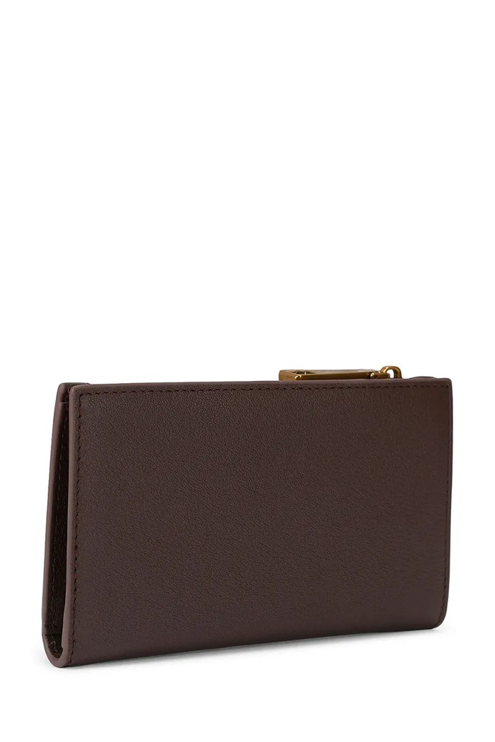 Akcesoria Kurt Geiger London portfel damski skórzany SLOANE 5873030109 brązowy