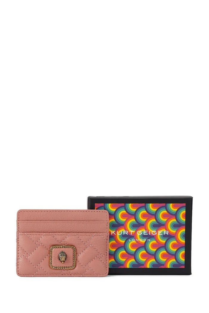 Kurt Geiger London etui na karty damskie skórzane PIMLICO 5830153109 różowy