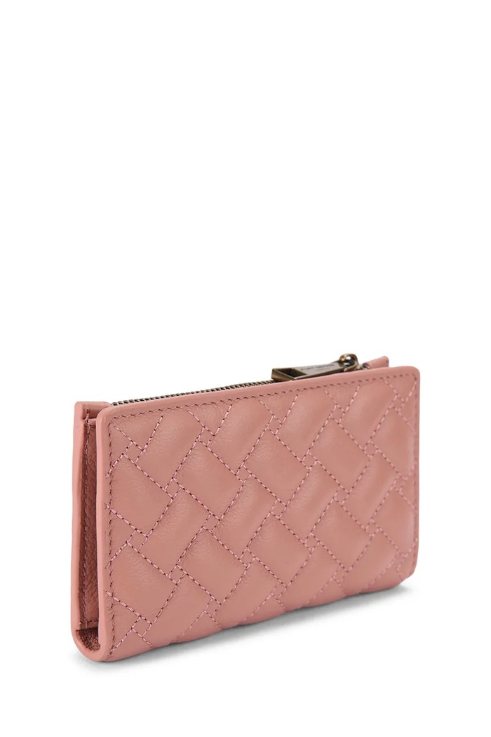 Akcesoria Kurt Geiger London portfel damski skórzany PIMLICO 5375053109 różowy