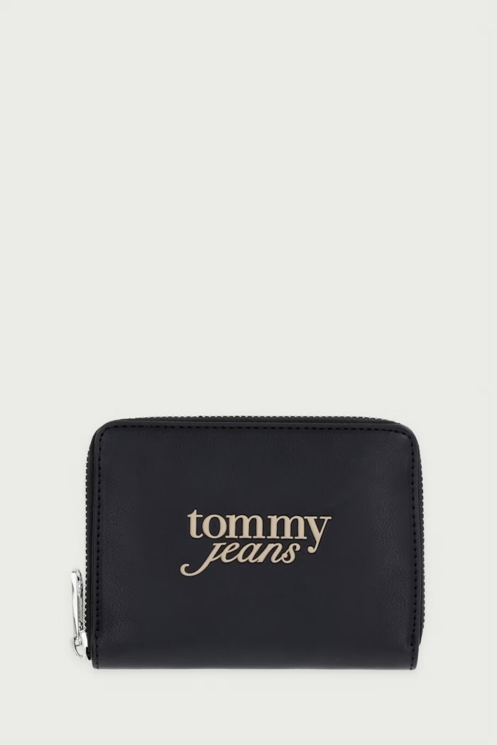 Tommy Jeans portfel damski z imitacji skóry czarny AW0AW19302