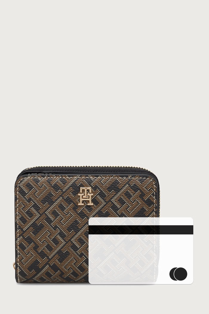 Tommy Hilfiger denarnica ženska iz umetnega usnja AW0AW18995 rjava