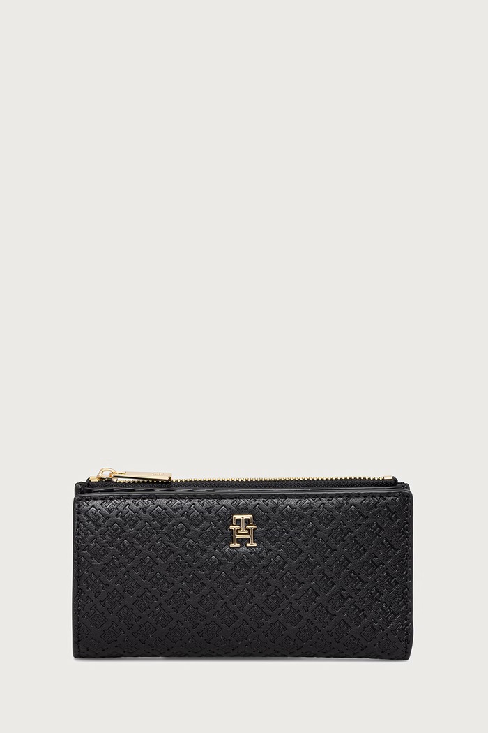 Tommy Hilfiger πορτοφόλι γυναικείο από απομίμηση δέρματος μαύρο AW0AW18989