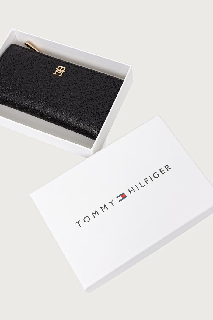 Tommy Hilfiger πορτοφόλι γυναικείο από απομίμηση δέρματος AW0AW18989 μαύρο