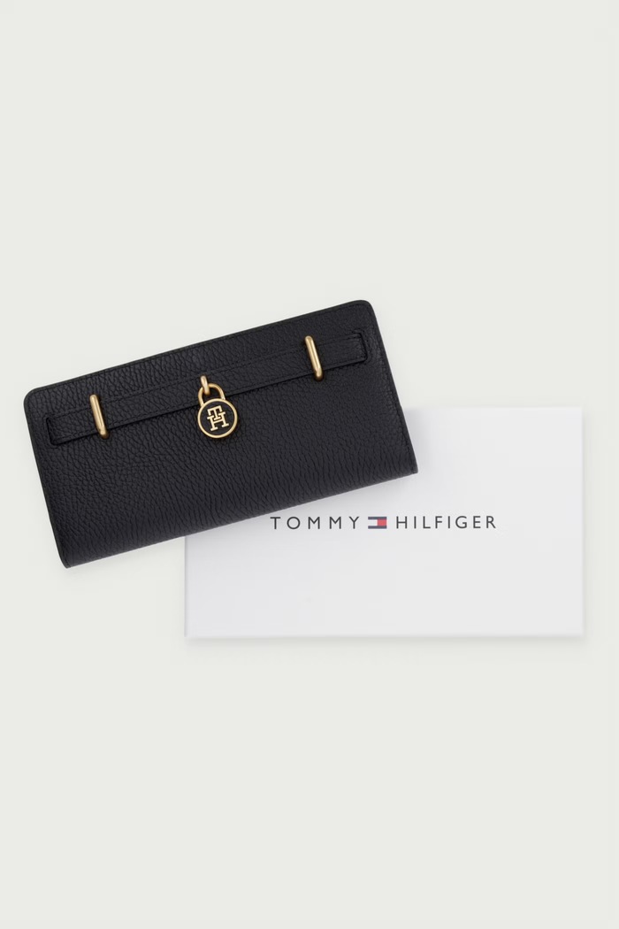 Tommy Hilfiger portfel damski skórzany AW0AW18944 czarny
