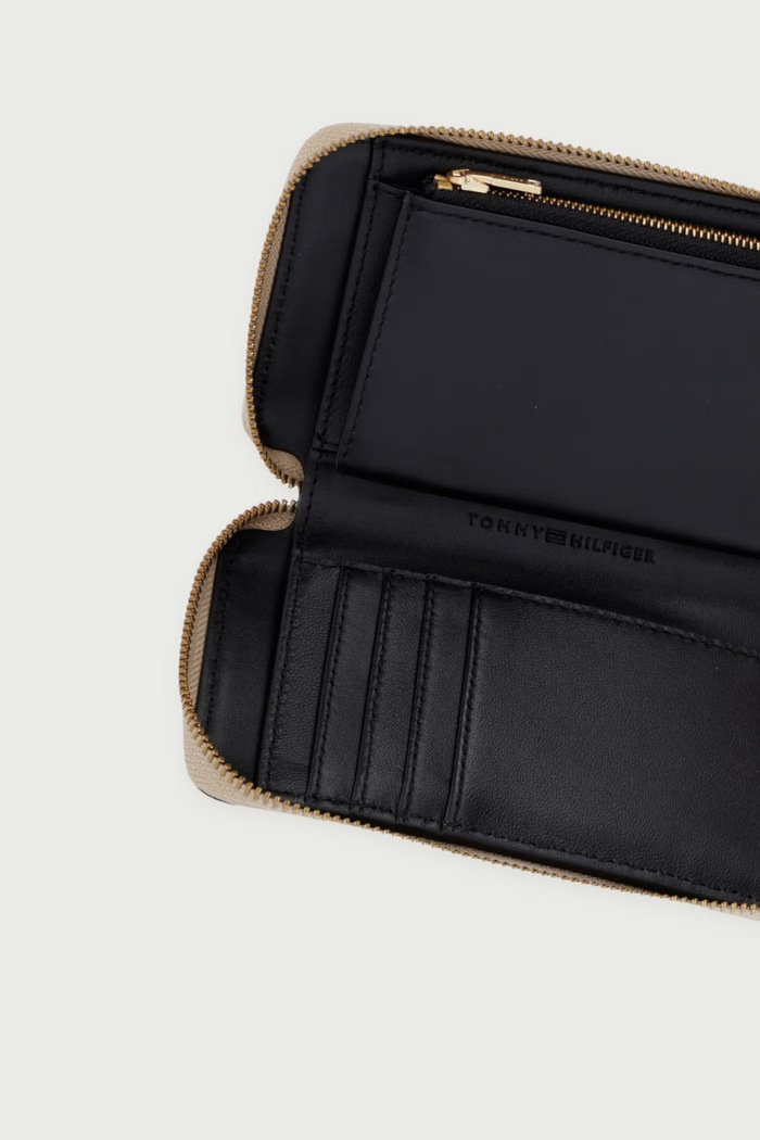 Akcesoria Tommy Hilfiger portfel damski skórzany AW0AW18940 beżowy