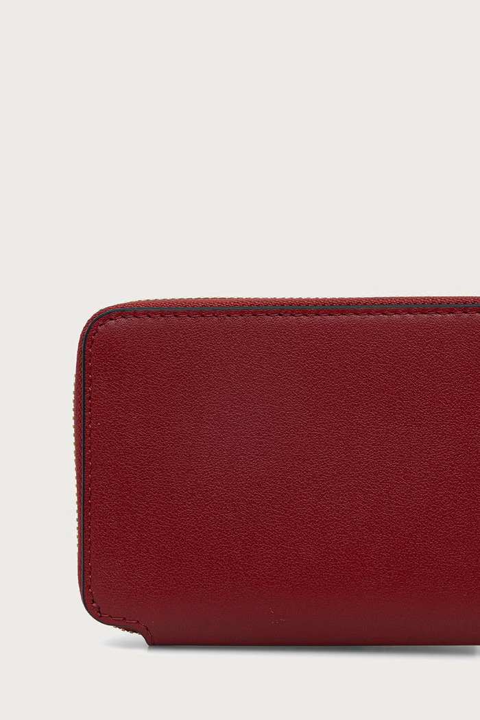Dodaci Tommy Hilfiger Novčanik za žene kožni AW0AW18939 bordo