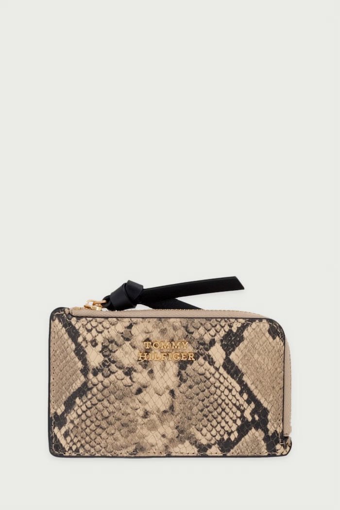 Tommy Hilfiger Portfel damski skórzany beżowy AW0AW18938