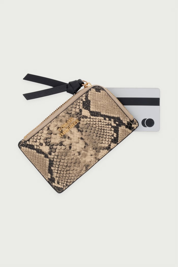 Akcesoria Tommy Hilfiger Portfel damski skórzany AW0AW18938 beżowy