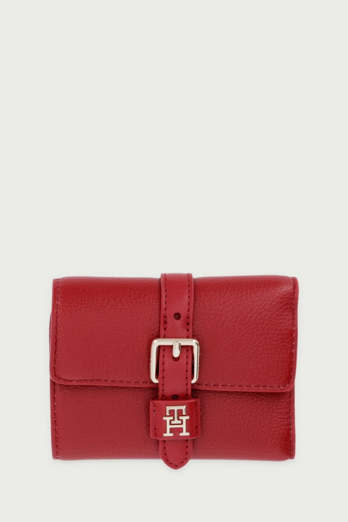 Tommy Hilfiger Portfel damski z imitacji skóry bordowy AW0AW18936