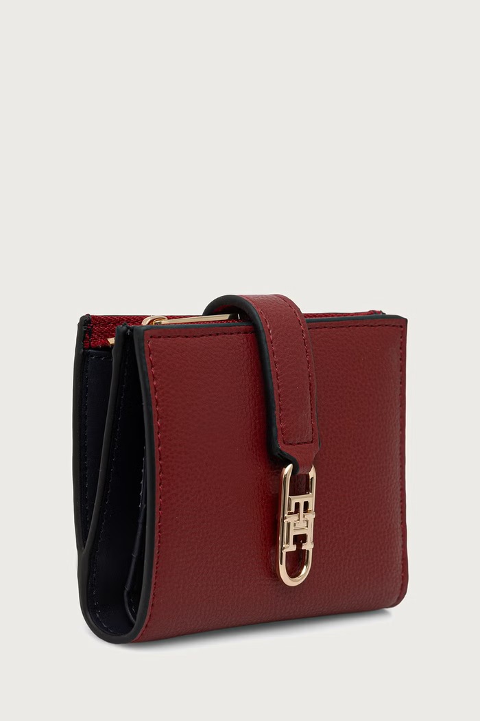 Tommy Hilfiger Novčanik za žene od imitacije kože AW0AW18934 bordo AW26