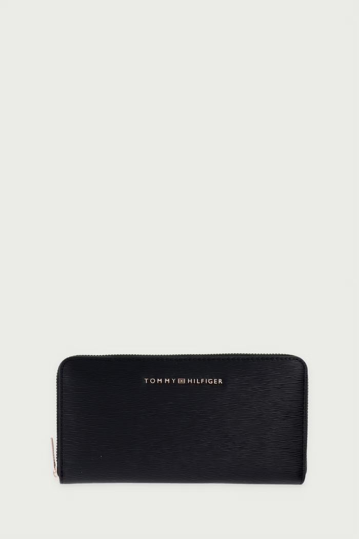 Tommy Hilfiger Портфейл дамски от имитация на кожа черен AW0AW18933