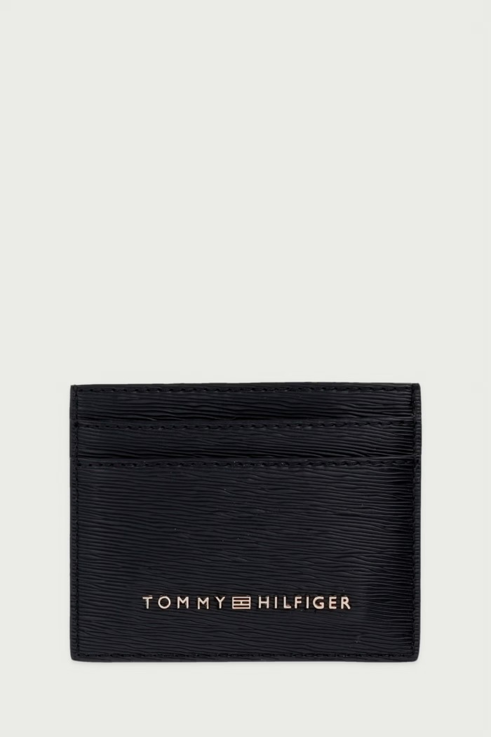 Tommy Hilfiger Puzdro na karty dámske z imitácie kože čierna AW0AW18931