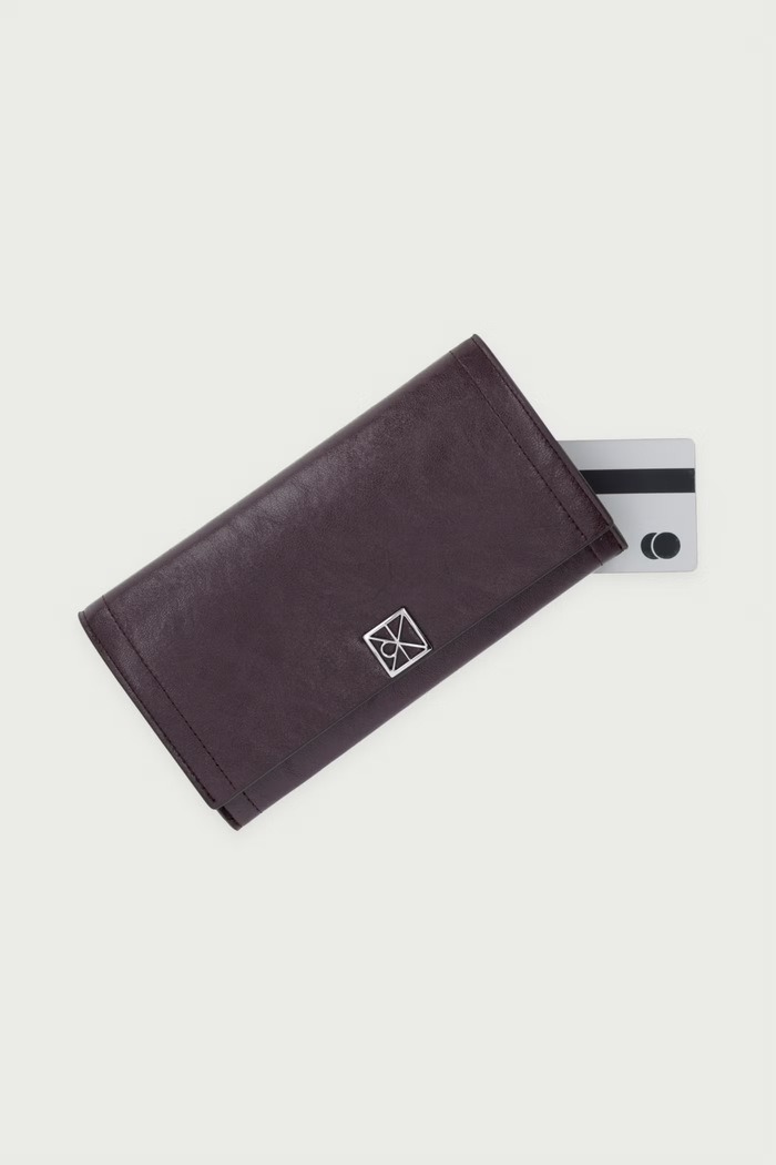 Calvin Klein novčanik za žene od imitacije kože bordo LV04F1316G
