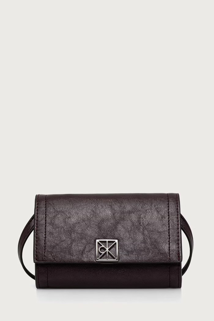 Calvin Klein novčanik za žene od imitacije kože bordo LV04F1218G