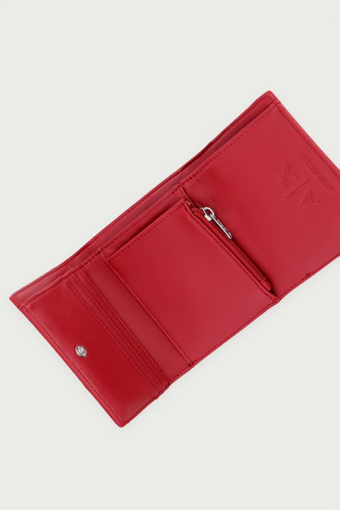 Doplnky Armani Exchange Peňaženka dámska z imitácie kože XW002819.AF26569 burgundské