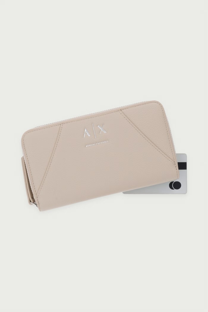 Portofel pentru femei cu imitație de piele Armani Exchange XW000359.AF26569 bej