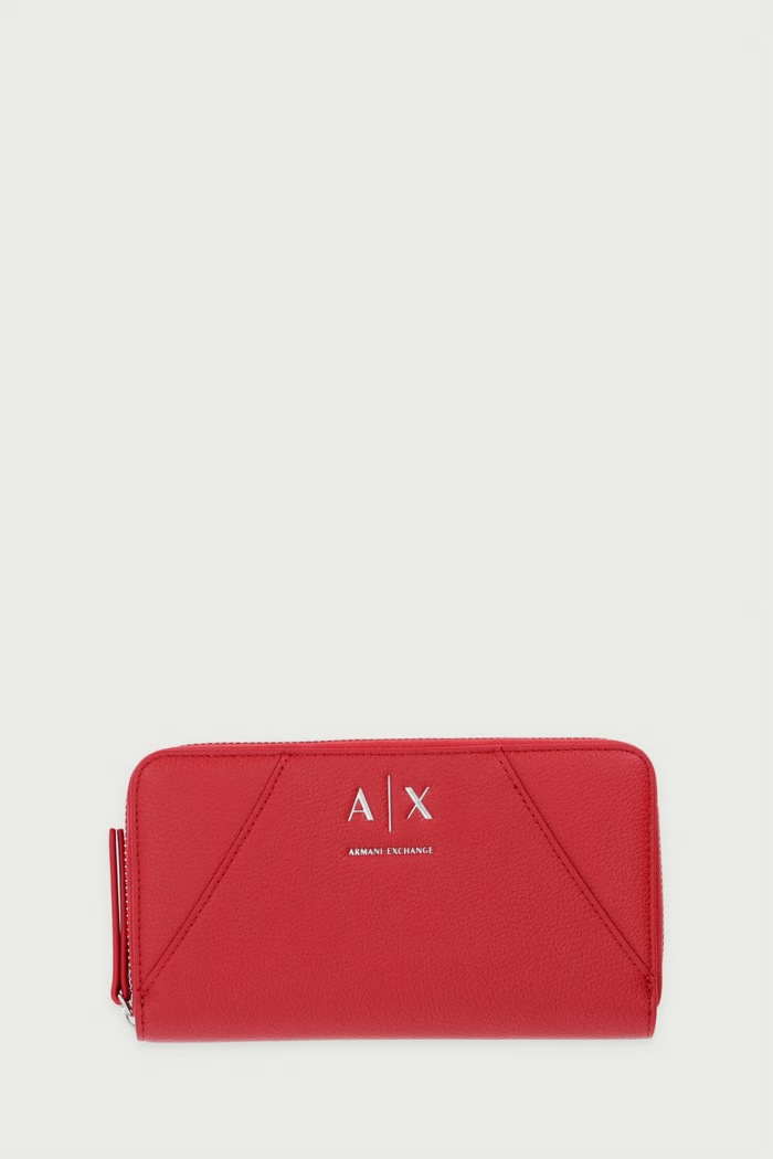 Armani Exchange Portofel pentru femei cu imitație de piele burgundia XW000359.AF26569