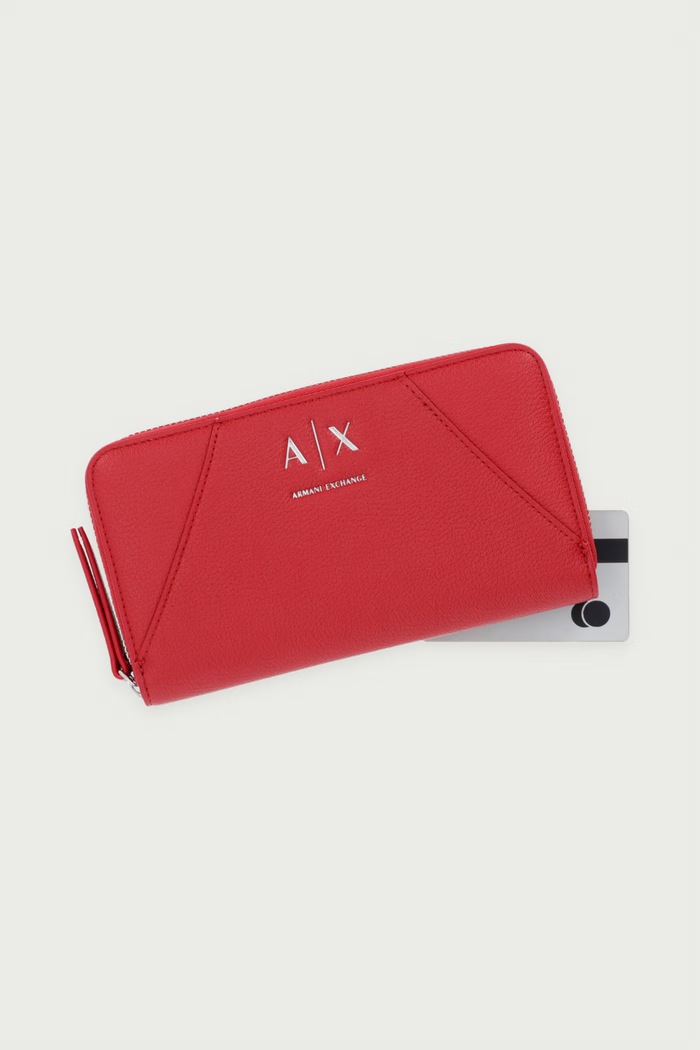 Portofel pentru femei cu imitație de piele Armani Exchange XW000359.AF26569 burgundia