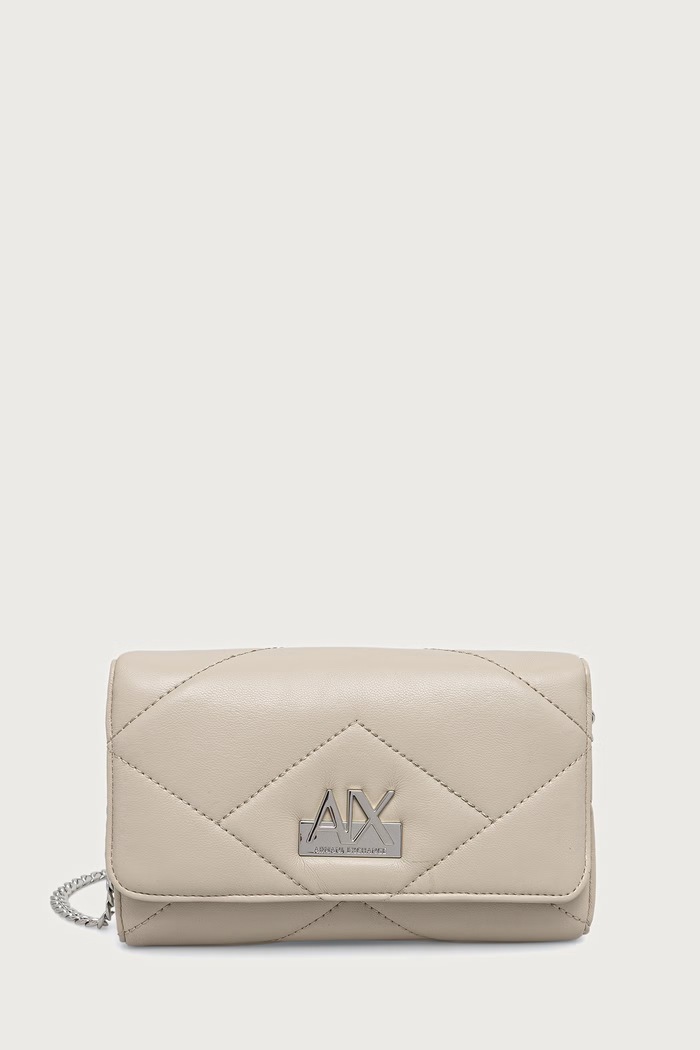Armani Exchange Peňaženka dámska z imitácie kože béžová XW000358.AF26568