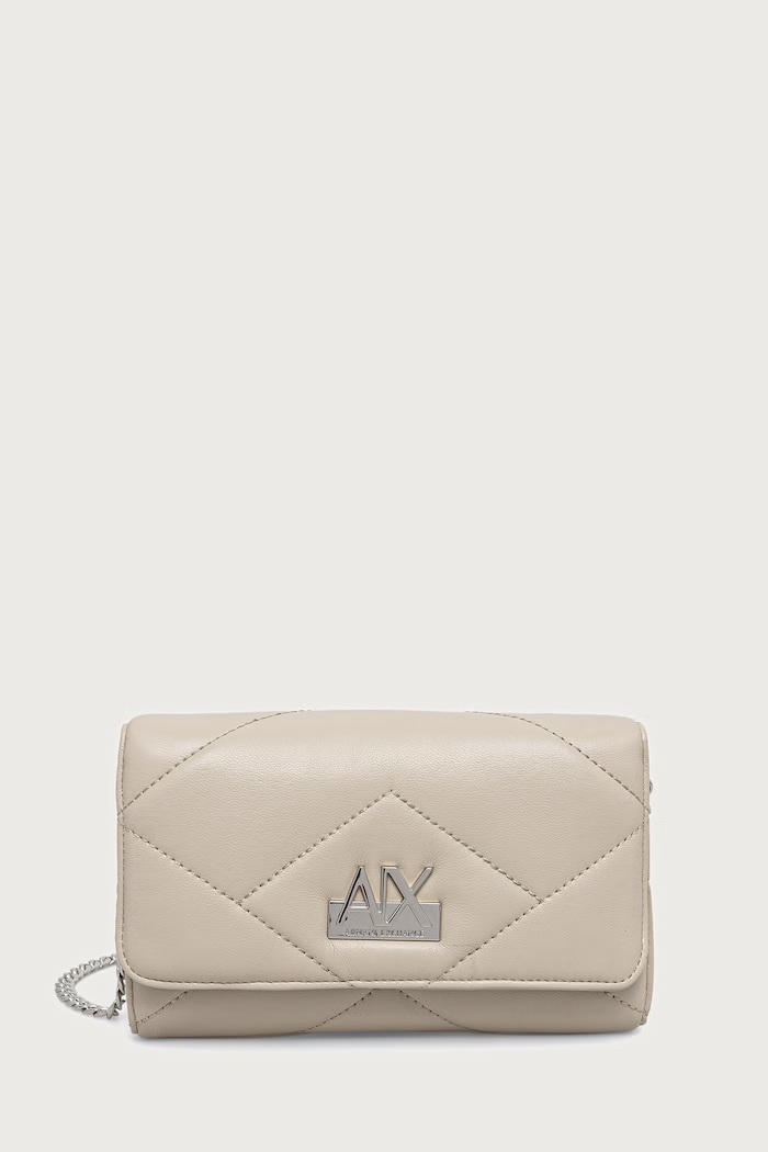 Armani Exchange Peňaženka dámska z imitácie kože béžová XW000358.AF26568