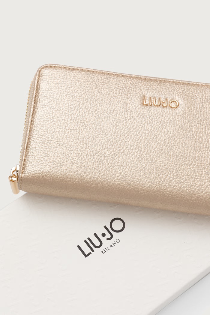 Liu Jo portfel damski z imitacji skóry złoty AF6170.E1019