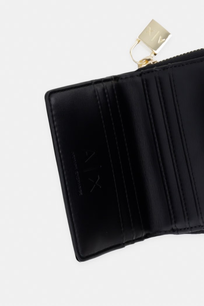 Dodatki Armani Exchange denarnica ženska iz umetnega usnja XW003312.AF28605 črna