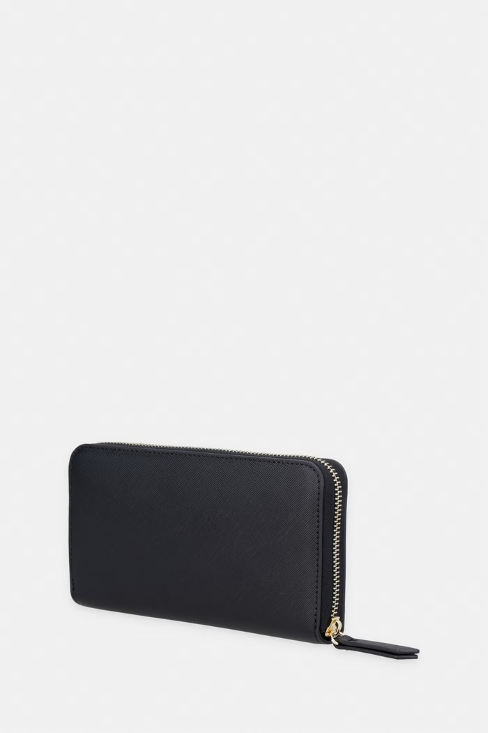 Armani Exchange denarnica ženska iz umetnega usnja XW000359.AF26570 črna AW26