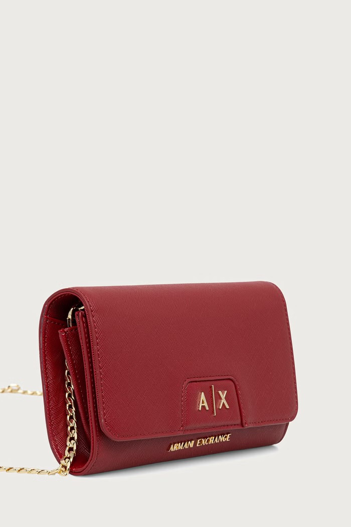 Armani Exchange Kopertówka damska z imitacji skóry XW000358.AF26570 bordowy AW26