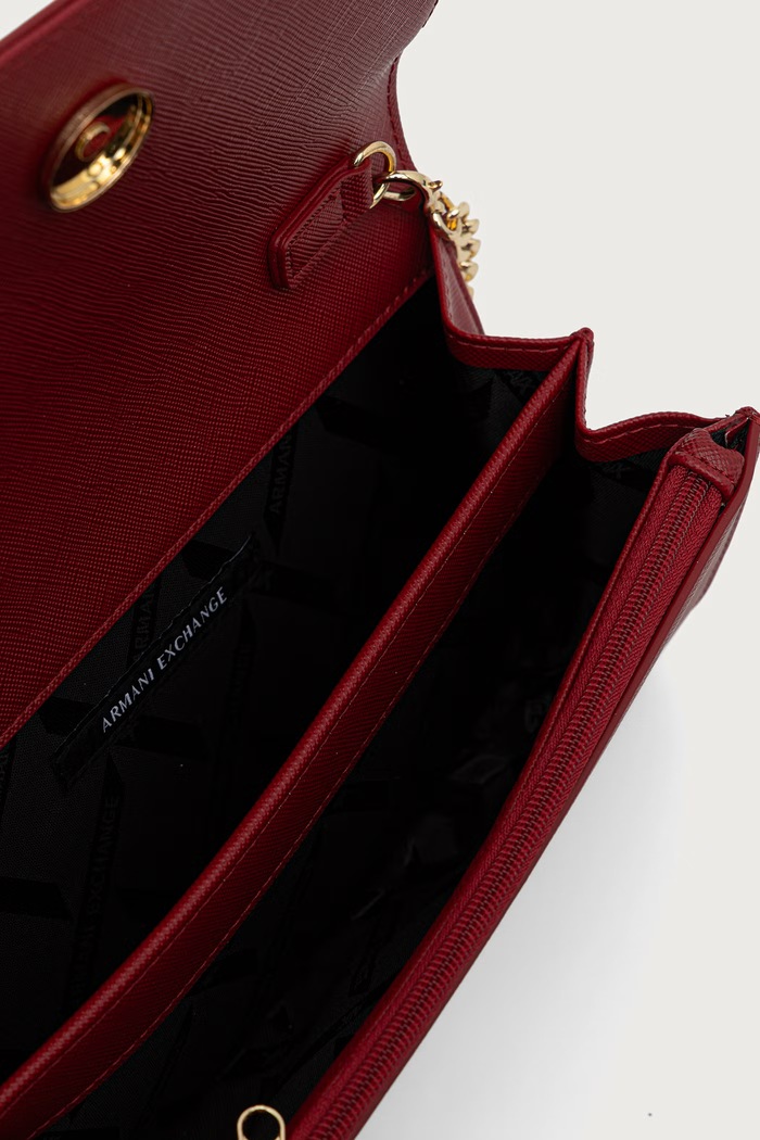 Kopertówka damska z imitacji skóry Armani Exchange bordowy XW000358.AF26570