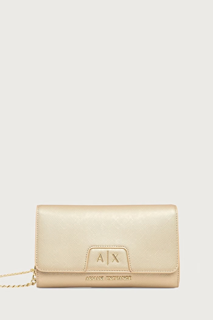 Armani Exchange Kopertówka damska z imitacji skóry złoty XW000358.AF26570