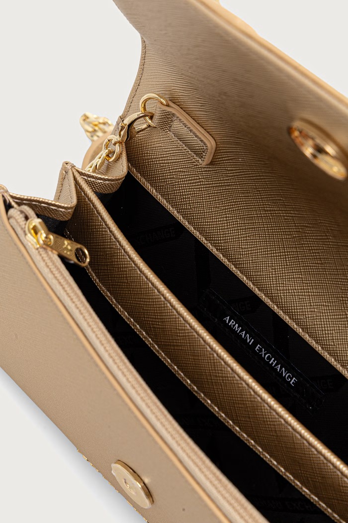 Kopertówka damska z imitacji skóry Armani Exchange XW000358.AF26570 złoty