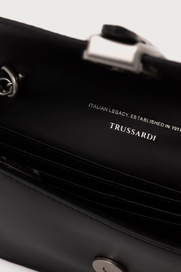 Portfel damski skórzany Trussardi czarny I062E200195N